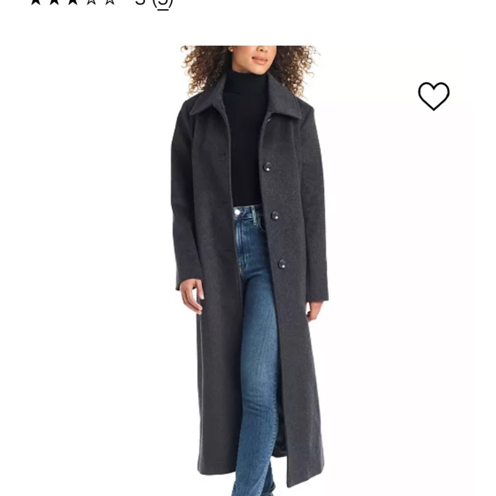 Jones like new maxi coat wool charcoal